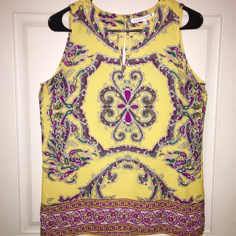 ⭐️Yellow and purple- Violet & Claire tank